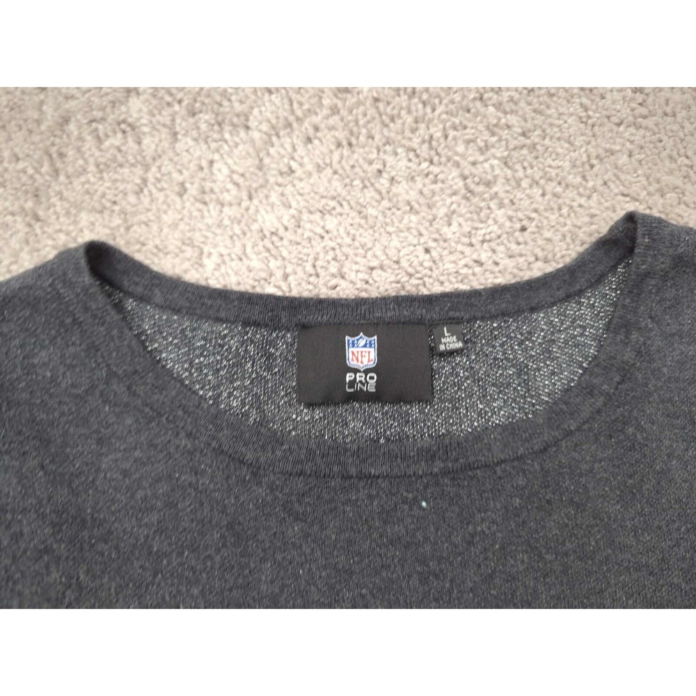 San Francisco 49ers Shirt Womens Large Long‎ Sleeve NFL Pro Line Knit Black - Picture 3 of 8